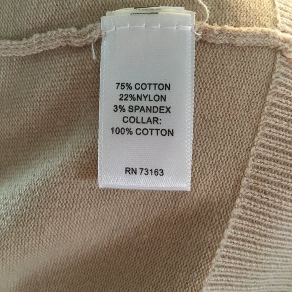 Cable & Gauge Cardigan Sweater. Size XL/16. Beige/white - Picture 4 of 5